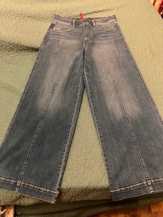 SPANX Denim - Spanx Wide Leg Women's Jeans in Faded Blue size L